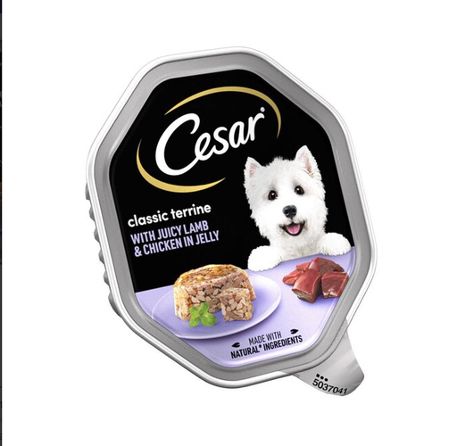 Cesar Classic Terrine With Juicy Lamb & Chicken In Jelly 14 X Tray
