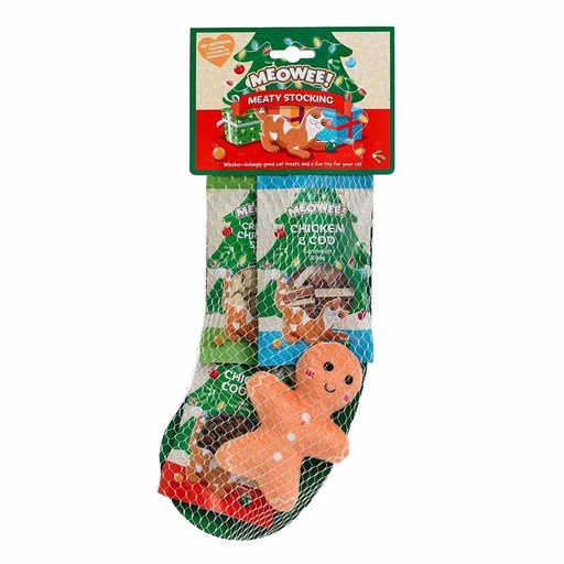 [MEO0001] Meowee! Meaty Stocking For Cats + Toy Christmas 2025
