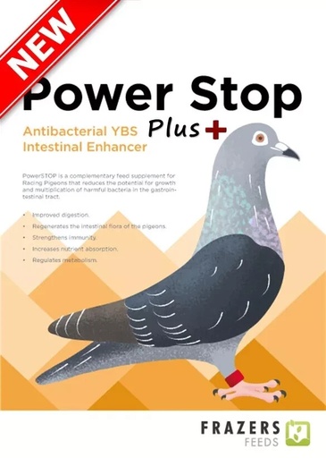 New Frazers Power Stop Plus+ Ybs Racing Pigeon Poultry