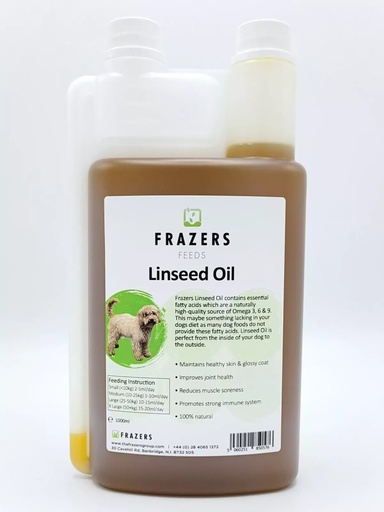 Frazers Linseed Oil - Dog Supplement Racing Pigeon Poultry