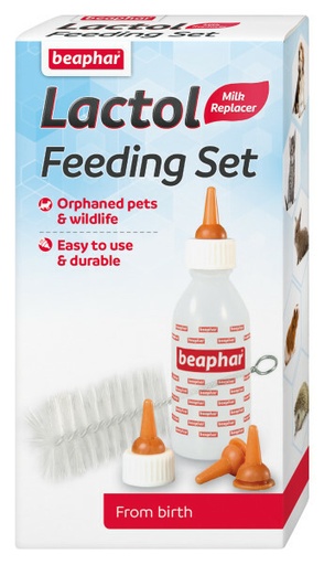 [17671] Beaphar Lactol Feeding Set -Kitten, Puppy, Guinea-Pig, Rabbit, Hedgehog - Orphan