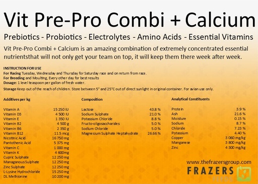 [FRA105] Vit Pre-Pro Combi + Calcium (250g)