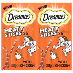 Dreamies Meaty Sticks Adult Cat Treats with Tasty Chicken