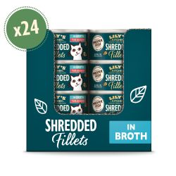 Lily's Kitchen Tuna & Salmon Shredded Fillets In Broth Tin