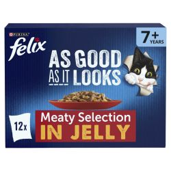 FELIX As Good As it Looks Senior 7+ Meat in Jelly 12pk