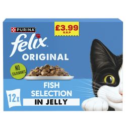 FELIX Original Fish Selection in Jelly 12pk PM£3.99