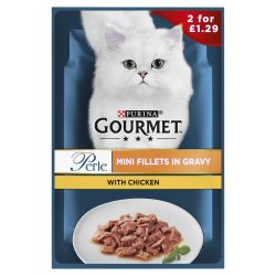 GOURMET Perle Mini Fillets Chicken in Gravy PMP 2/£1.29