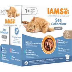 Iams Advanced Nutrition Adult 1+ Years Cat Sea Collection in Jelly 8pk