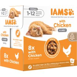 Iams Advanced Nutrition Kitten 1-12 Months Chicken In Jelly 8pk