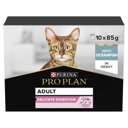 PRO PLAN Adult Cat Delicate Digestion Ocean Fish In gravy 10pk