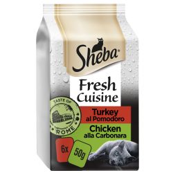 Sheba Fresh Cuisine Taste of Rome Wet Cat Food Pouches in Gravy 6 Pack
