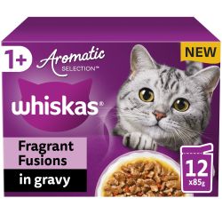 Whiskas Pouches 1+ Adult Cat Aromatic Fusion in Gravy 12pk