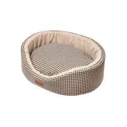 Dubex Parisian Goose Foot Check Brown Dog Bed