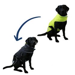 Ancol Viva Reversible Puffer Coat Black / Hi-Vis