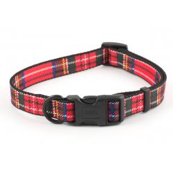 Ancol Adjustable Collar Tartan Red