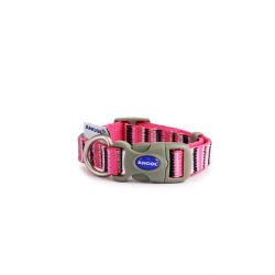 Ancol Made From Candystripe Collar Pink
