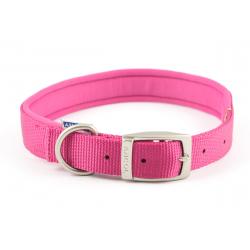 Ancol Padded Nylon Collar Raspberry