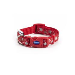 Ancol Reflective Star Adjustable Collar Red
