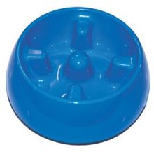 Dogit Go-Slow! Anti-Gulping Dog Dish - Blue