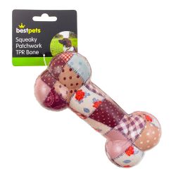 Bestpets Squeaky Patchwork TPR Bone