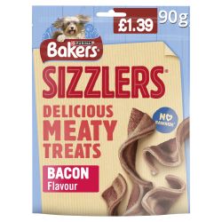 BAKERS Sizzlers Meaty Treats Bacon Flavour PMP£1.39
