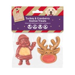 Rosewood Turkey & Cranberry Festive Treats Santa/Reindeer