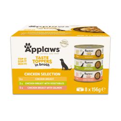 Applaws Taste Toppers Chicken Tin Selection In Broth Multipack