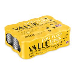 Value Dog Food unlabelled Chunks in Jelly 12pk