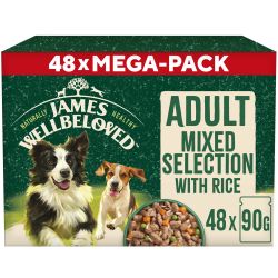 James Wellbeloved Adult Wet Dog Food Mixed Selection in Gravy Pouch 48 Pack