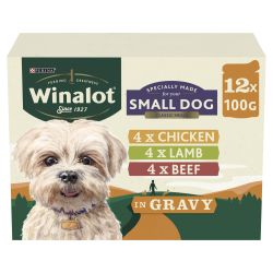 WINALOT Pouches Meaty Chunks Small Dog Mixed in Gravy 12pk
