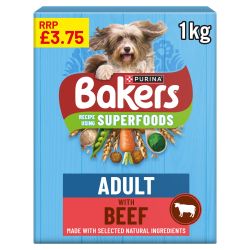 BAKERS Adult Dog Superfoods Beef & Vegetables PMP£3.75