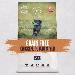 Alpha Adult Working Dog Grain Free Chicken, Potato & Veg