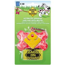 Bags On Board Bone Dispenser Marble Pink +30 bags