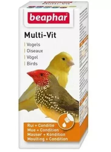 Beaphar Multi-Vit Vitamin-A + Moulting Condition Cage Aviary Birds