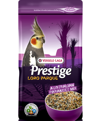 Versele Laga Prestige Australian Cockatiel Parakeet Loro Parque Mix + Vam
